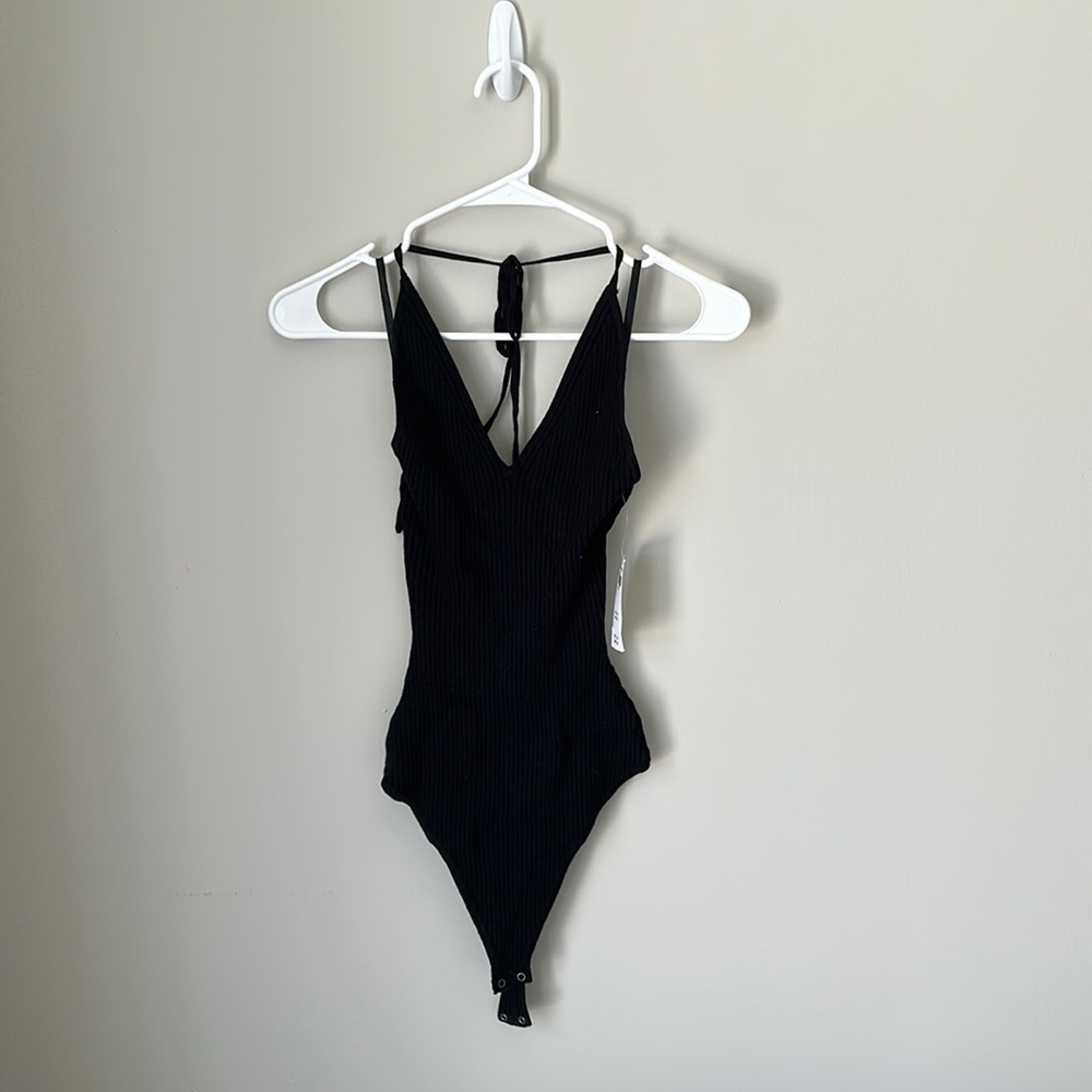 Black sweater bodysuit